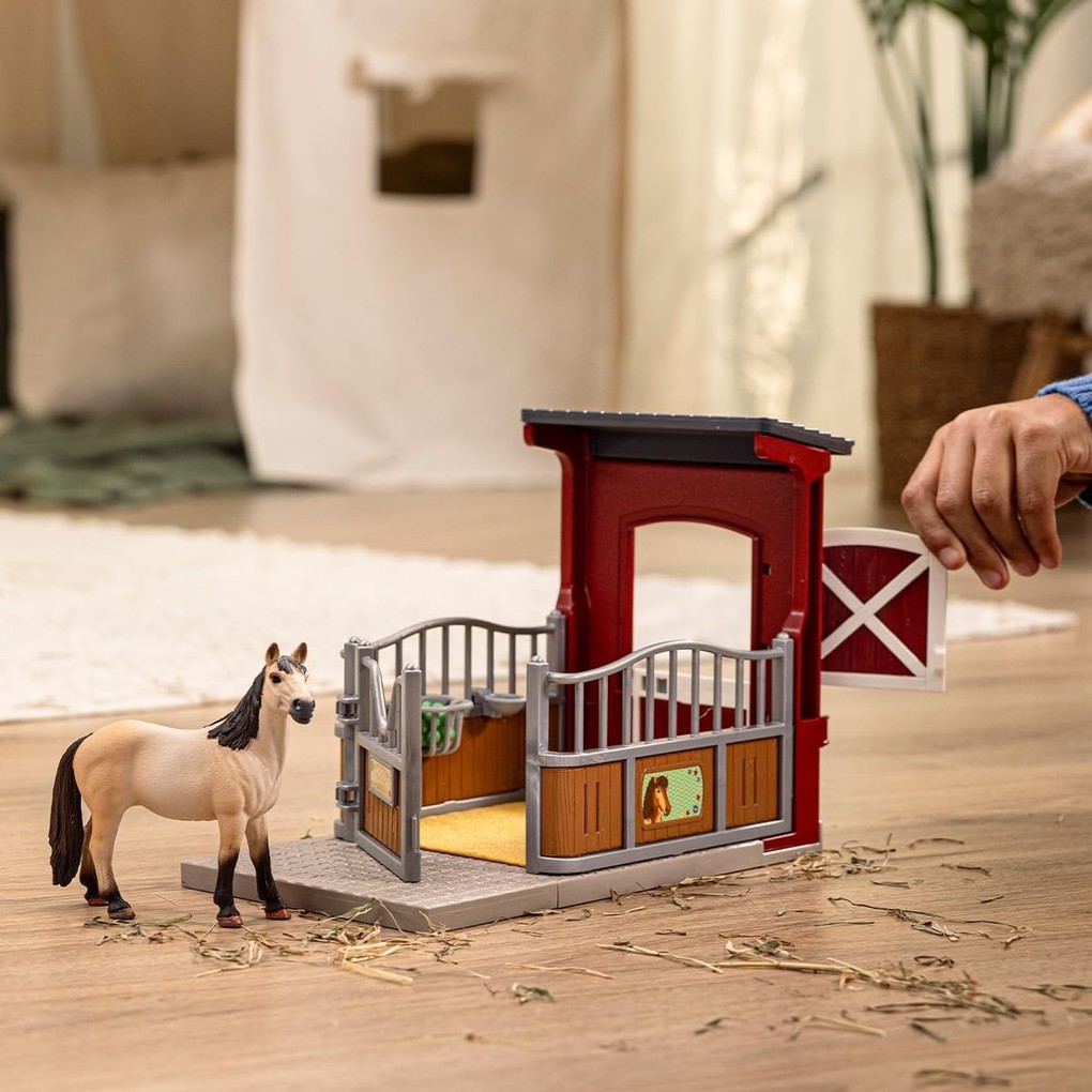 Weitere Ansicht: Schleich 42724 - Farm World, Ponybox mit Mustang Stute, 19 Teile, Spielset