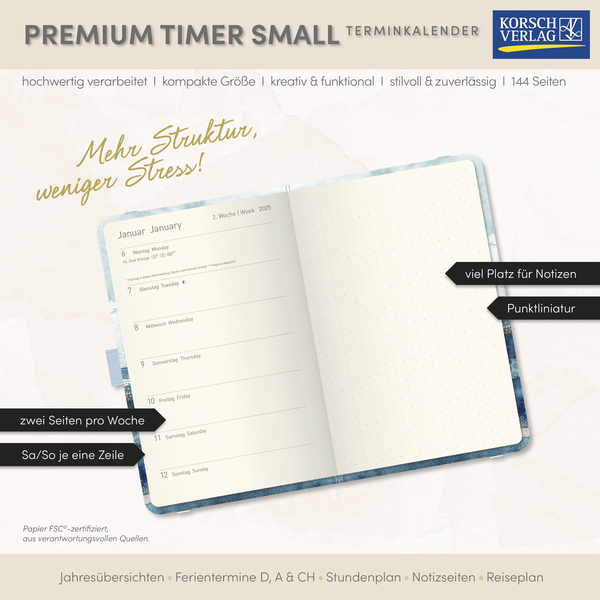 Weitere Ansicht: Premium Timer Small "Golden Waves" 2026