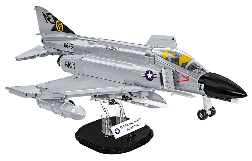 Weitere Ansicht: COBI Armed Forces 5897 - F-4 Phantom II USS Midway, Überschall-Mehrzweckjäger, Maßstab 1:48, Bausatz, 703 Teile