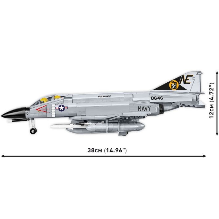 Weitere Ansicht: COBI Armed Forces 5897 - F-4 Phantom II USS Midway, Überschall-Mehrzweckjäger, Maßstab 1:48, Bausatz, 703 Teile