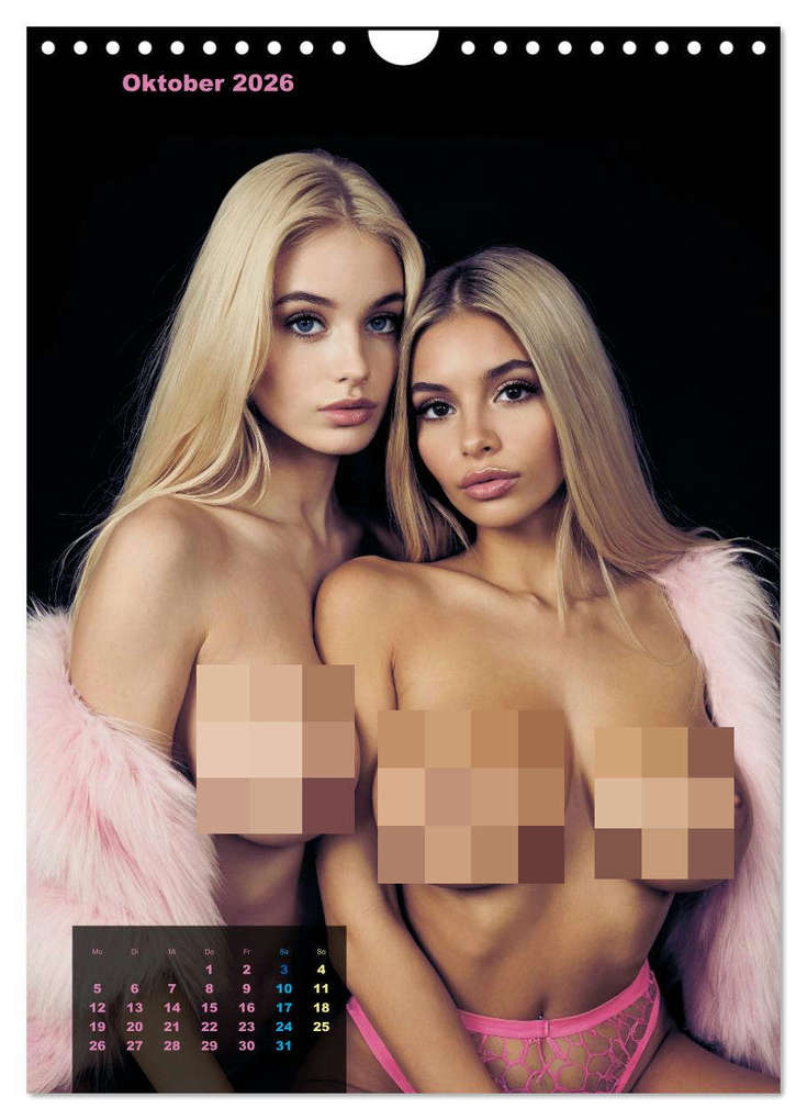 Weitere Ansicht: Blonde Girls typisch pink (Wandkalender 2026 DIN A4 hoch), CALVENDO Monatskalender | Mimi Lyvia, Calvendo