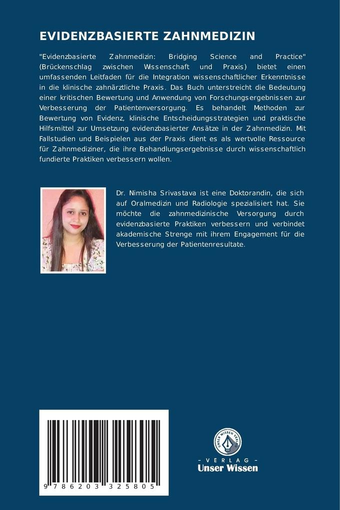 Weitere Ansicht: EVIDENZBASIERTE ZAHNMEDIZIN | Nimisha Srivastava, M.K. Sunil, Rohit Sharma