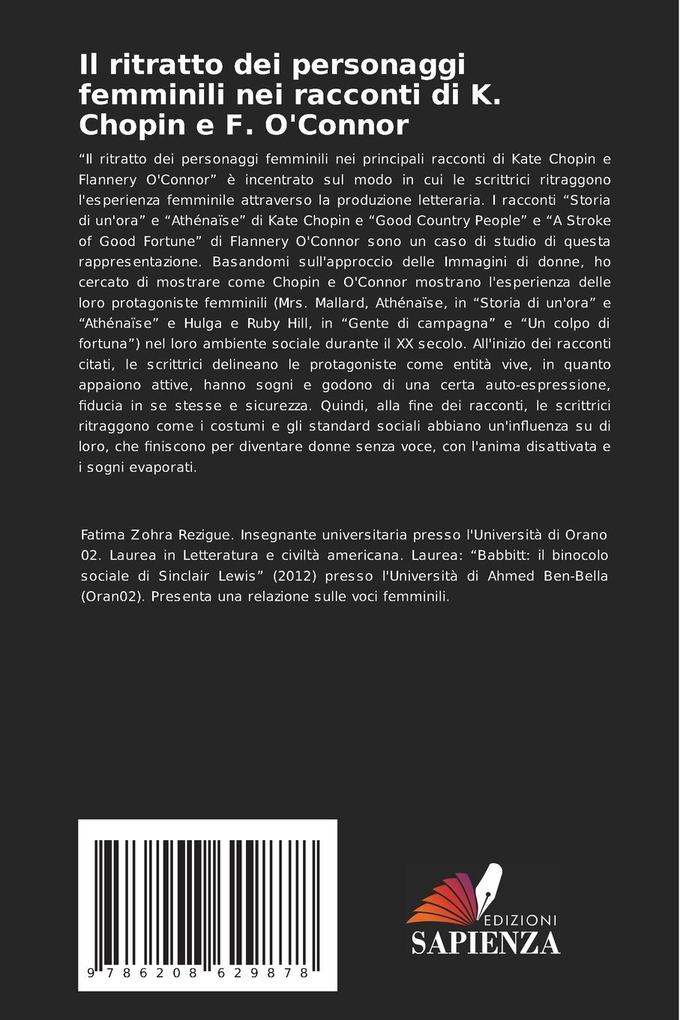 Weitere Ansicht: Il ritratto dei personaggi femminili nei racconti di K. Chopin e F. O'Connor | Fatima Zohra Rezigue