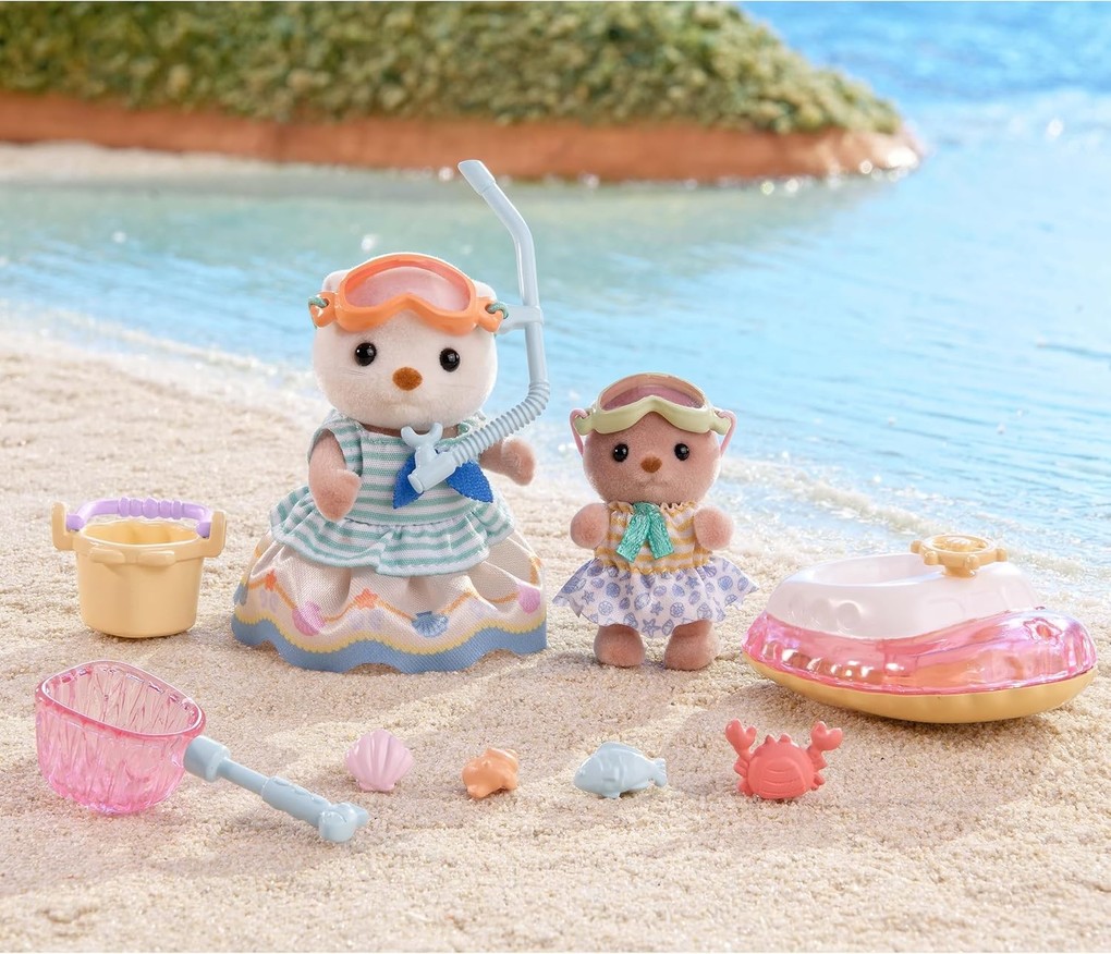 Weitere Ansicht: Sylvanian Families 5804 - Sea Otter Sisters Splashy Snorkel Set, Seeotter Schnorchel Spielset