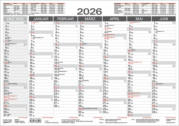 Weitere Ansicht: Tafelkalender A5 2026