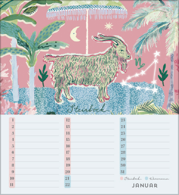 Weitere Ansicht: Geburtstagskalender Sternzeichen