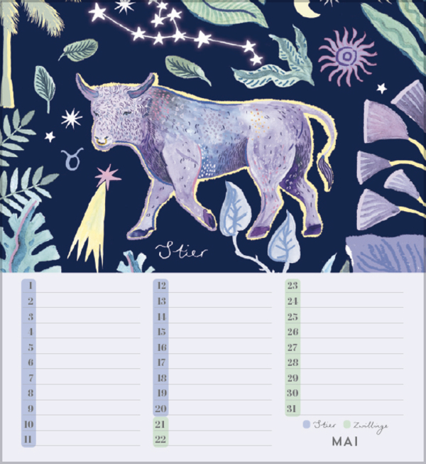 Weitere Ansicht: Geburtstagskalender Sternzeichen