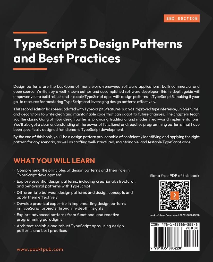 Weitere Ansicht: TypeScript 5 Design Patterns and Best Practices - Second Edition | Theofanis Despoudis