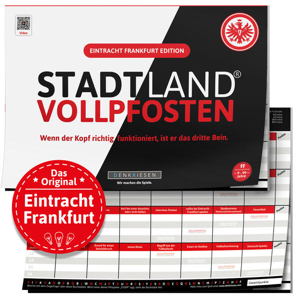 Produktbild: DENKRIESEN - STADT LAND VOLLPFOSTEN® - Eintracht Frankfurt EDITION - "Wenn der Kopf richtig funktioniert, ist er das dritte Bein." - A4 | Denis Görz, Ricardo Barreto