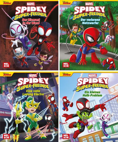 Produktbild: Nelson Mini-Bücher: 4er MARVEL: Spidey und seine Super-Freunde 5-8