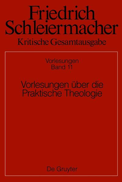 Produktbild: Vorlesungen über die Praktische Theologie