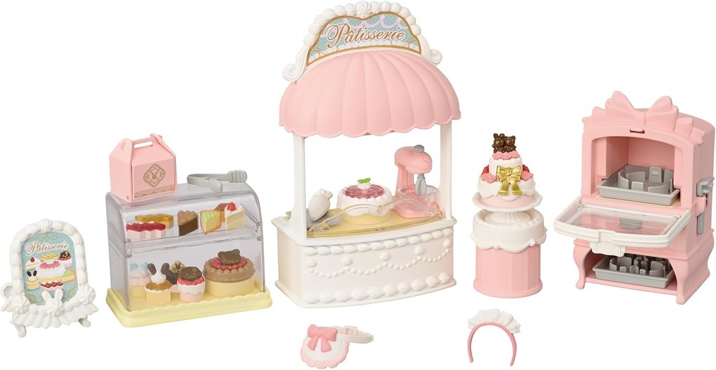 Weitere Ansicht: Sylvanian Families 5807 - Village Cake Shop Starter Set, Dorfkonditorei Set für Starter Haus, Spielset