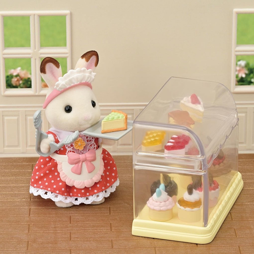 Weitere Ansicht: Sylvanian Families 5807 - Village Cake Shop Starter Set, Dorfkonditorei Set für Starter Haus, Spielset