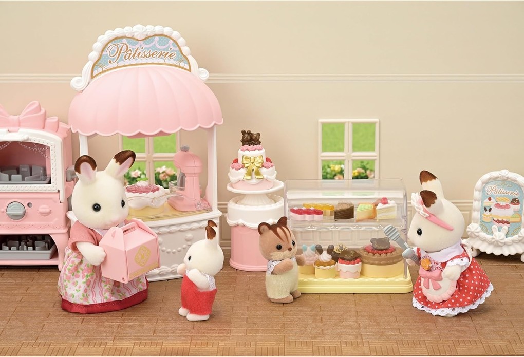 Weitere Ansicht: Sylvanian Families 5807 - Village Cake Shop Starter Set, Dorfkonditorei Set für Starter Haus, Spielset