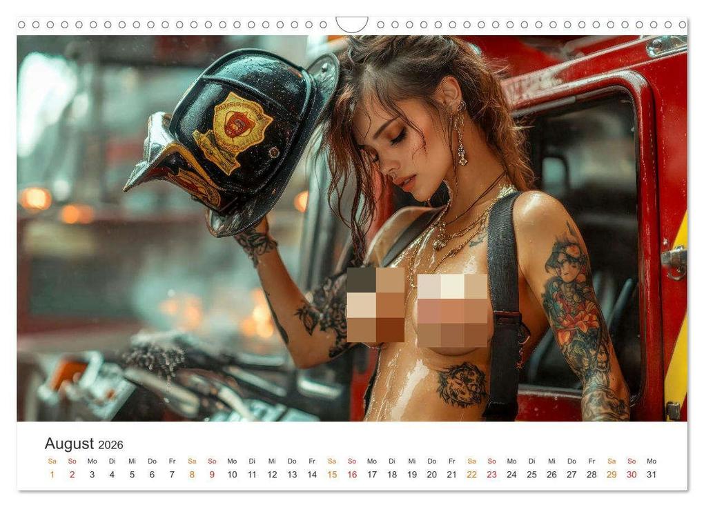 Weitere Ansicht: Feuerwehrfrauen - Feuer und Flamme (Wandkalender 2026 DIN A3 quer), CALVENDO Monatskalender | Calvendo, Peter Roder