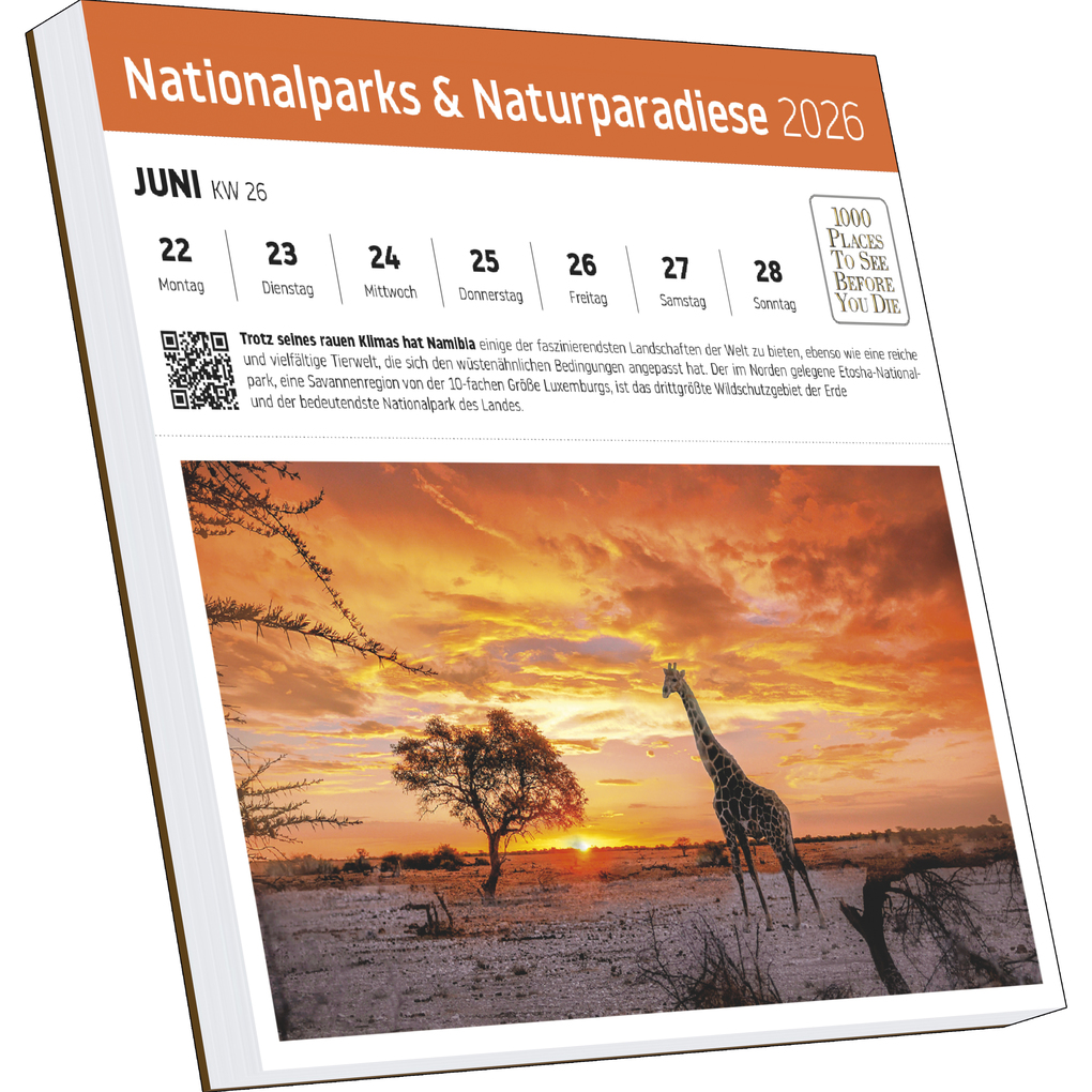 Weitere Ansicht: Nationalparks und Naturparadiese Postkartenkalender