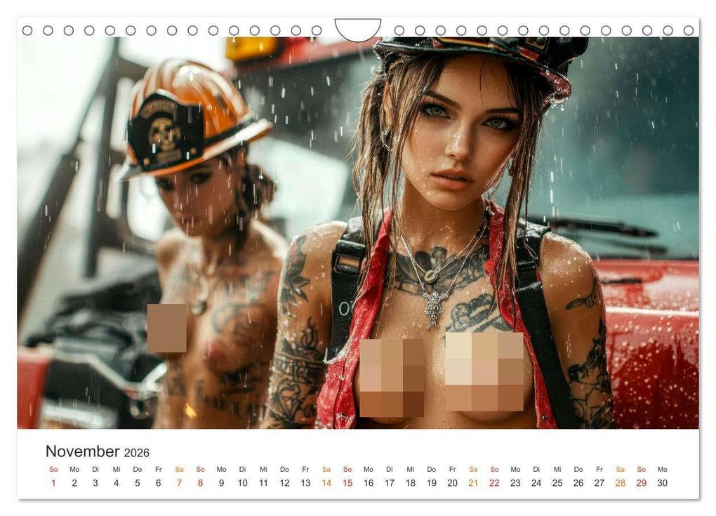 Weitere Ansicht: Feuerwehrfrauen - Feuer und Flamme (Wandkalender 2026 DIN A4 quer), CALVENDO Monatskalender | Calvendo, Peter Roder