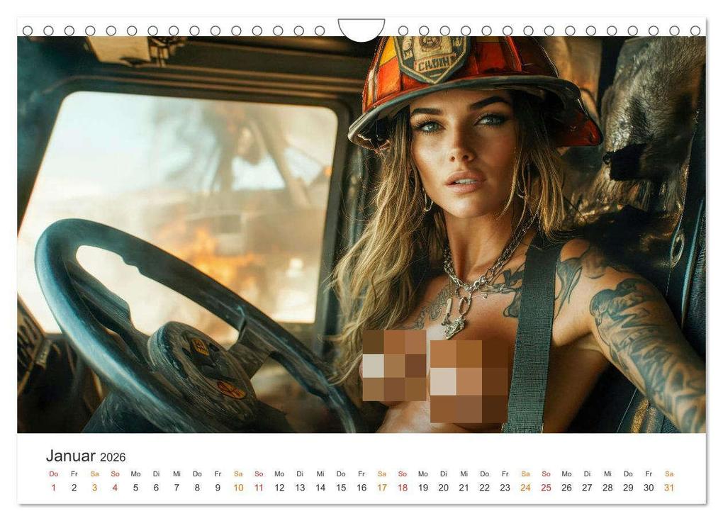 Weitere Ansicht: Feuerwehrfrauen - Feuer und Flamme (Wandkalender 2026 DIN A4 quer), CALVENDO Monatskalender | Calvendo, Peter Roder