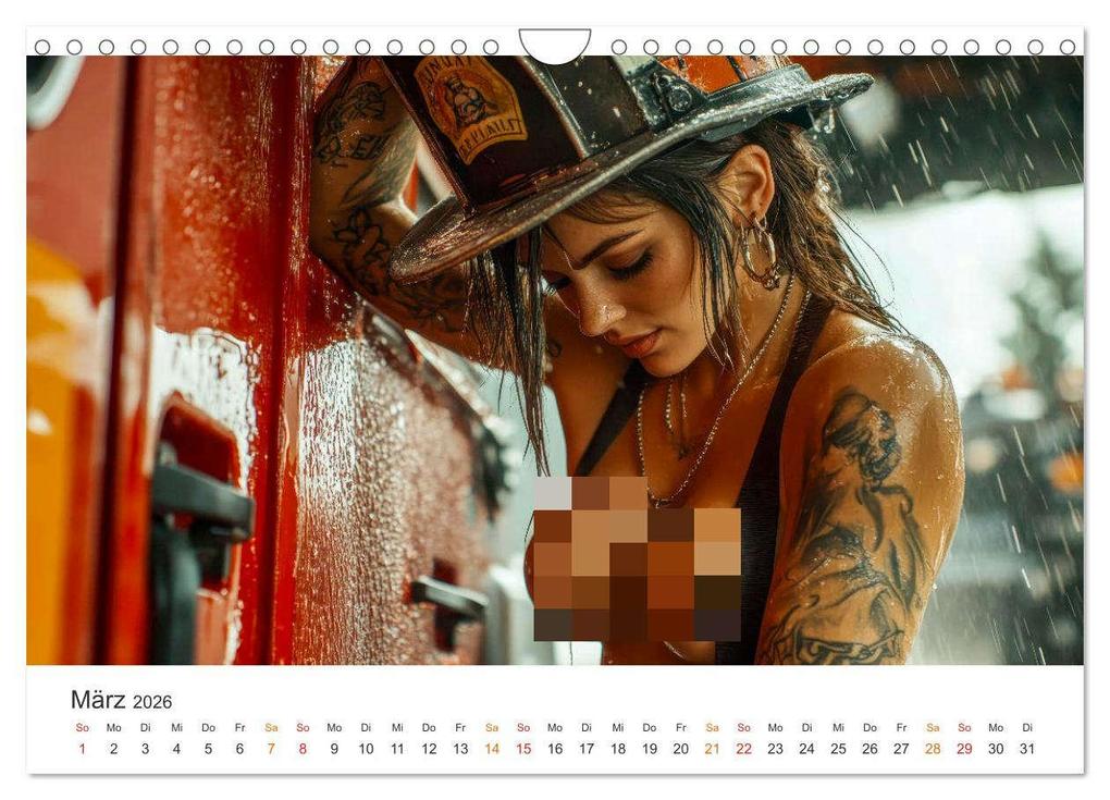 Weitere Ansicht: Feuerwehrfrauen - Feuer und Flamme (Wandkalender 2026 DIN A4 quer), CALVENDO Monatskalender | Calvendo, Peter Roder
