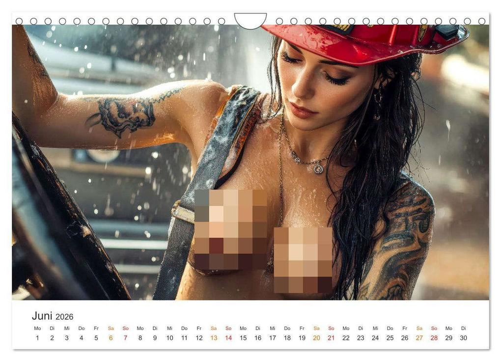 Weitere Ansicht: Feuerwehrfrauen - Feuer und Flamme (Wandkalender 2026 DIN A4 quer), CALVENDO Monatskalender | Calvendo, Peter Roder