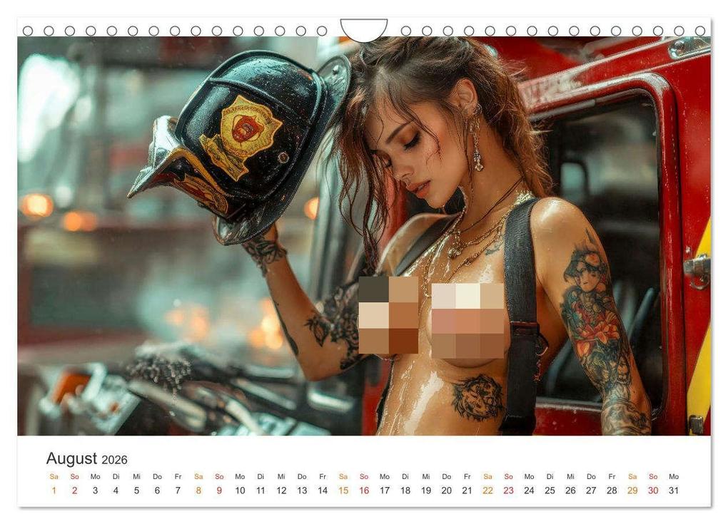 Weitere Ansicht: Feuerwehrfrauen - Feuer und Flamme (Wandkalender 2026 DIN A4 quer), CALVENDO Monatskalender | Calvendo, Peter Roder