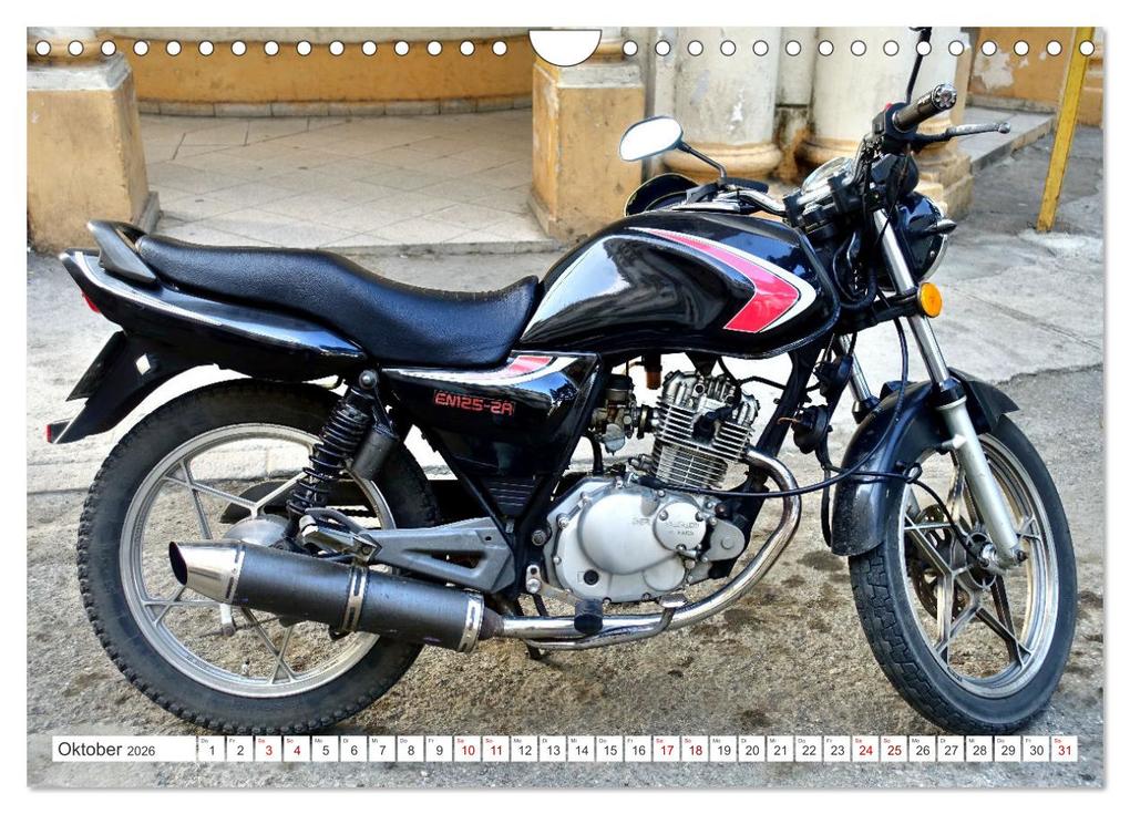 Weitere Ansicht: Made in Japan - Motorrad-Legende Suzuki in Kuba (Wandkalender 2026 DIN A4 quer), CALVENDO Monatskalender | Henning von Löwis of Menar, Calvendo