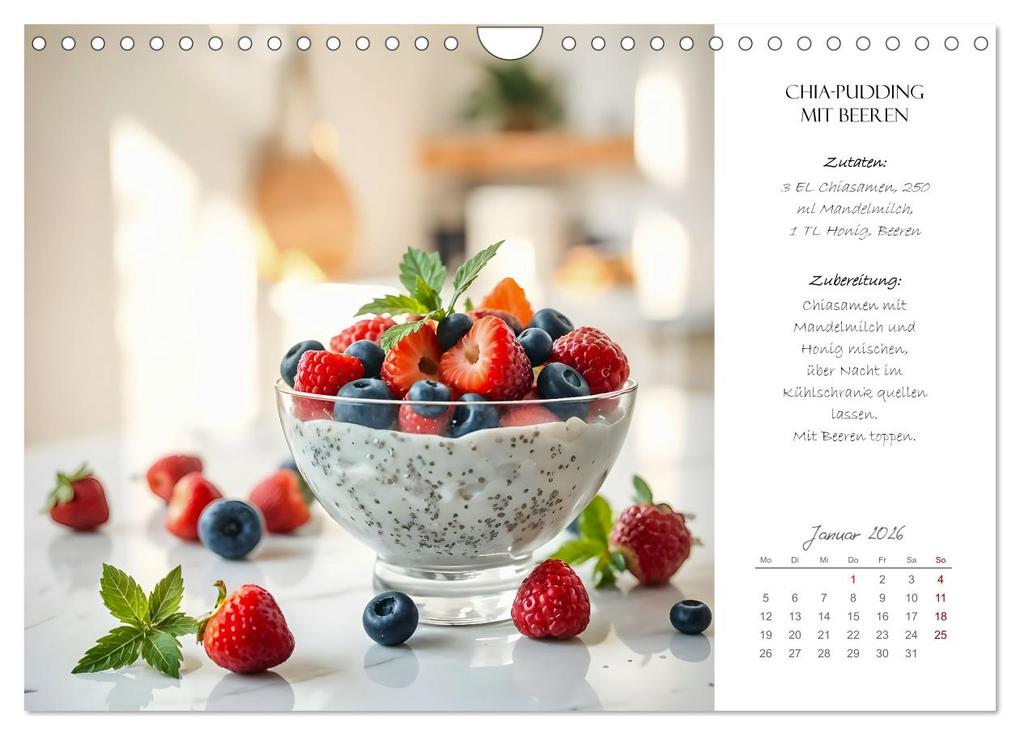 Weitere Ansicht: Superfood Power - Gesunde und leckere Superfood-Snacks (Wandkalender 2026 DIN A4 quer), CALVENDO Monatskalender | Fred Schimak, Calvendo