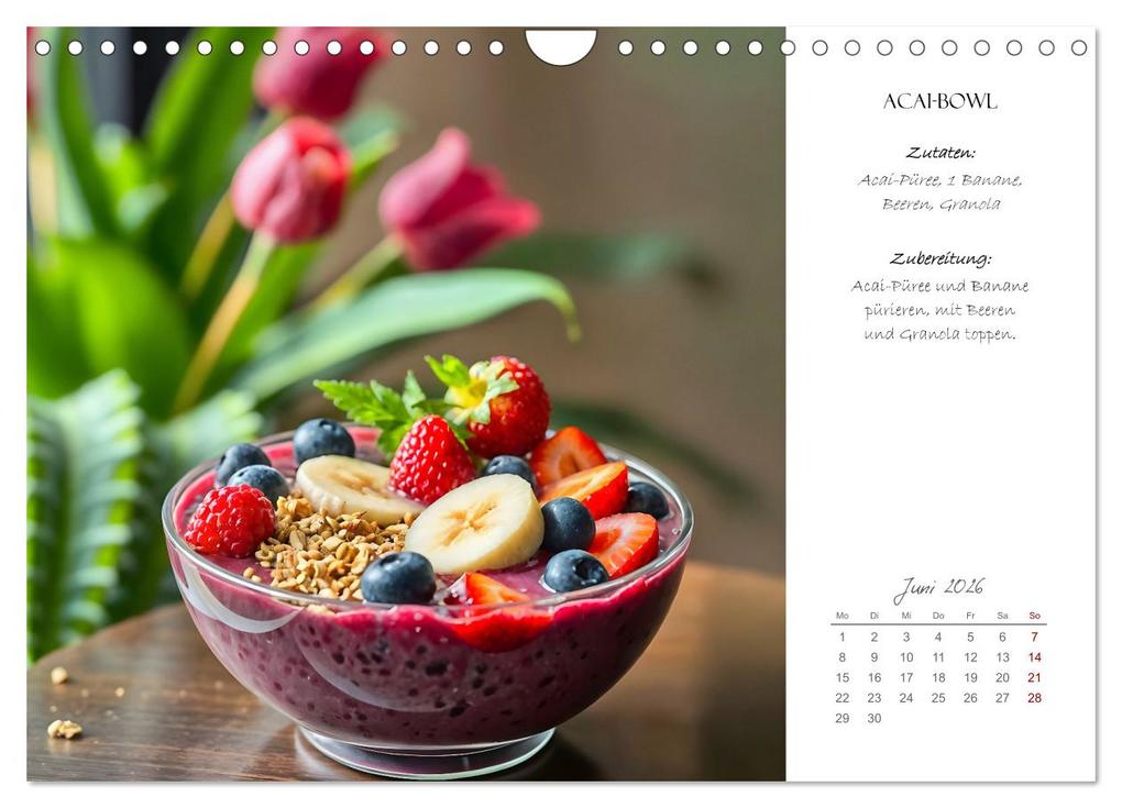 Weitere Ansicht: Superfood Power - Gesunde und leckere Superfood-Snacks (Wandkalender 2026 DIN A4 quer), CALVENDO Monatskalender | Fred Schimak, Calvendo