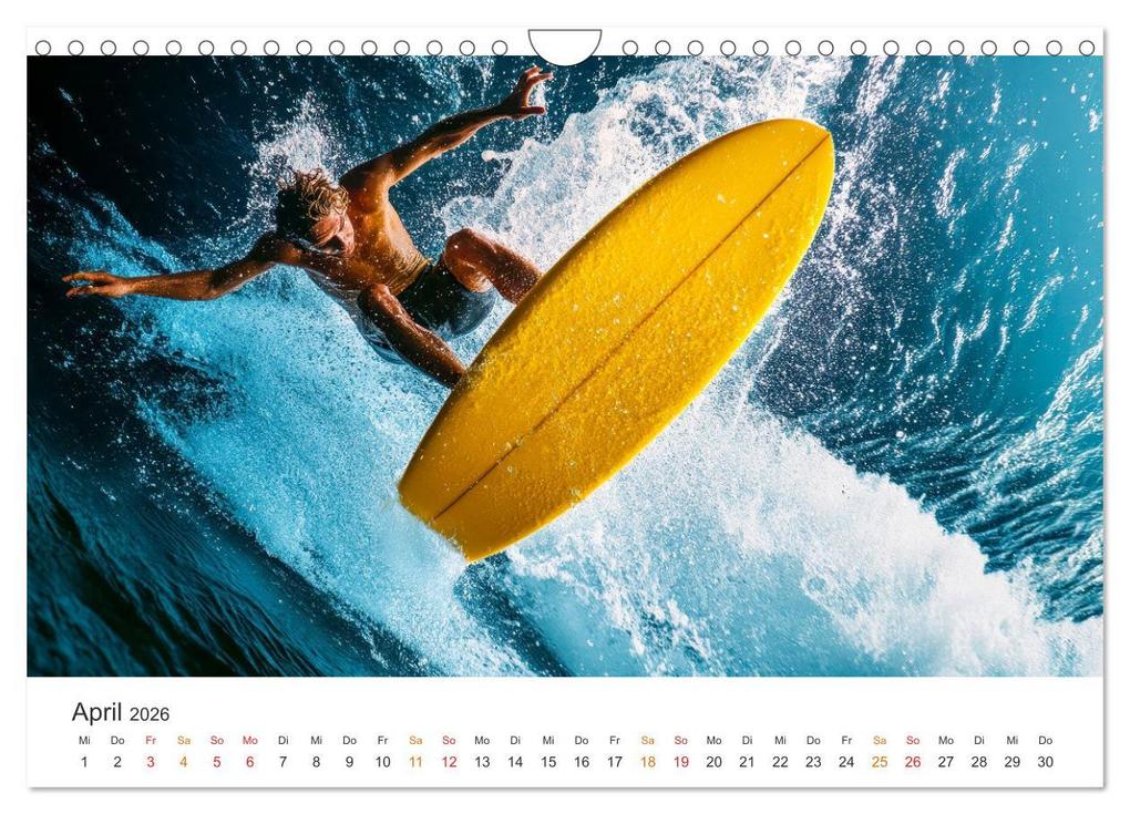 Weitere Ansicht: Surfen - Ride the Wave (Wandkalender 2026 DIN A4 quer), CALVENDO Monatskalender | Peter Roder, Calvendo