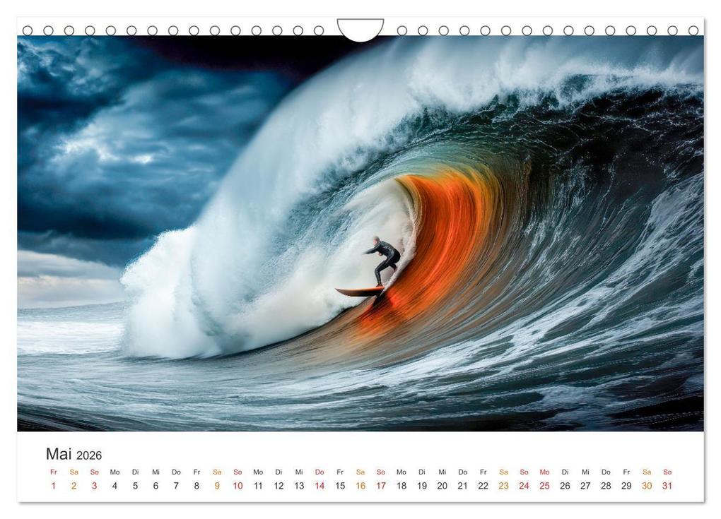 Weitere Ansicht: Surfen - Ride the Wave (Wandkalender 2026 DIN A4 quer), CALVENDO Monatskalender | Peter Roder, Calvendo