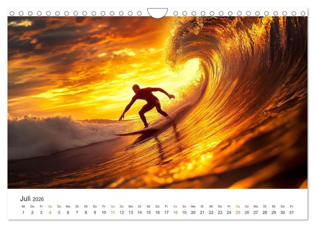 Weitere Ansicht: Surfen - Ride the Wave (Wandkalender 2026 DIN A4 quer), CALVENDO Monatskalender | Peter Roder, Calvendo