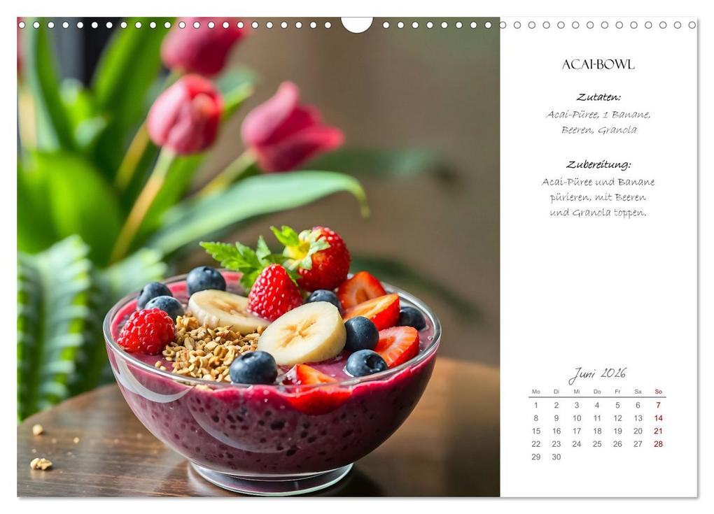 Weitere Ansicht: Superfood Power - Gesunde und leckere Superfood-Snacks (Wandkalender 2026 DIN A3 quer), CALVENDO Monatskalender | Fred Schimak, Calvendo