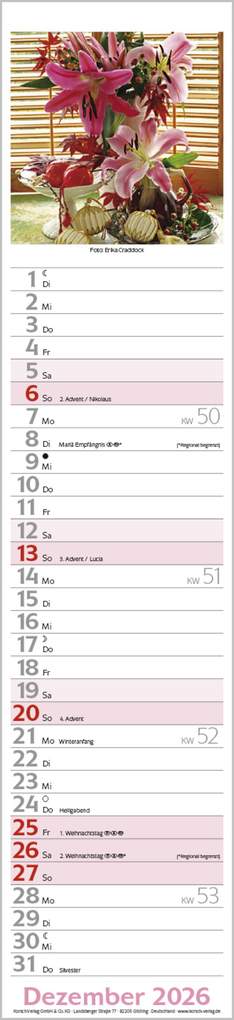 Weitere Ansicht: Flowers Langplaner 2026