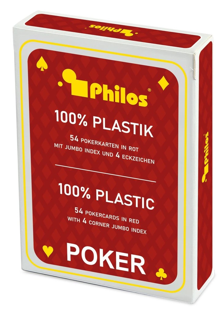 Weitere Ansicht: Philos 6723 - Pokerkarten, rot, Plastik