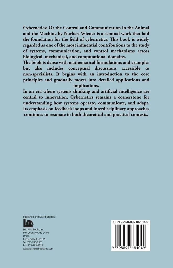 Weitere Ansicht: Cybernetics | Norbert Wiener Scan