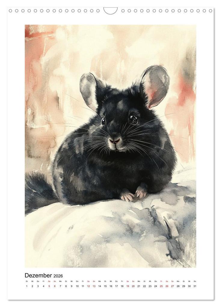Weitere Ansicht: Knuddlige Chinchillas (Wandkalender 2026 DIN A3 hoch), CALVENDO Monatskalender | Kerstin Waurick, Calvendo