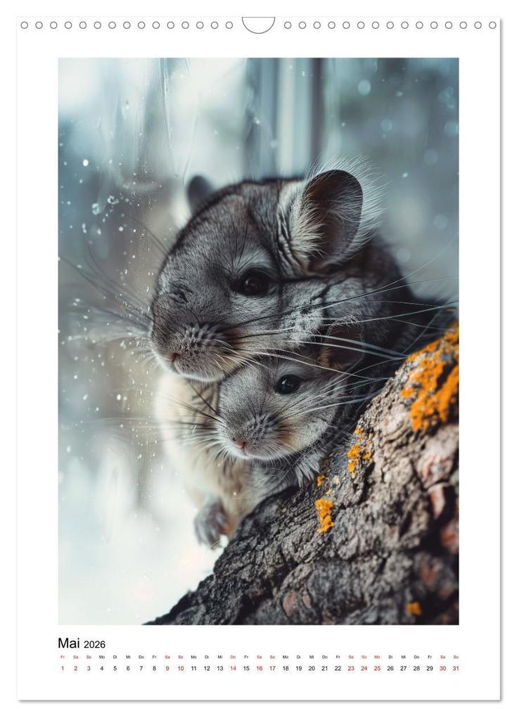 Weitere Ansicht: Knuddlige Chinchillas (Wandkalender 2026 DIN A3 hoch), CALVENDO Monatskalender | Kerstin Waurick, Calvendo