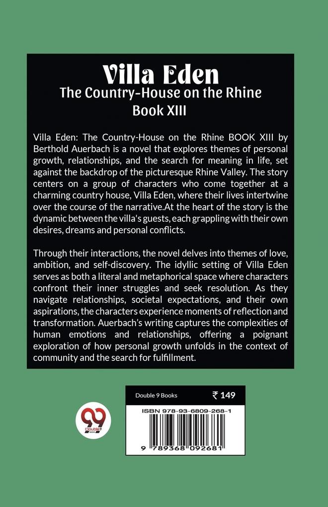 Weitere Ansicht: Villa Eden The Country-House on the Rhine Book XIII | Berthold Auerbach