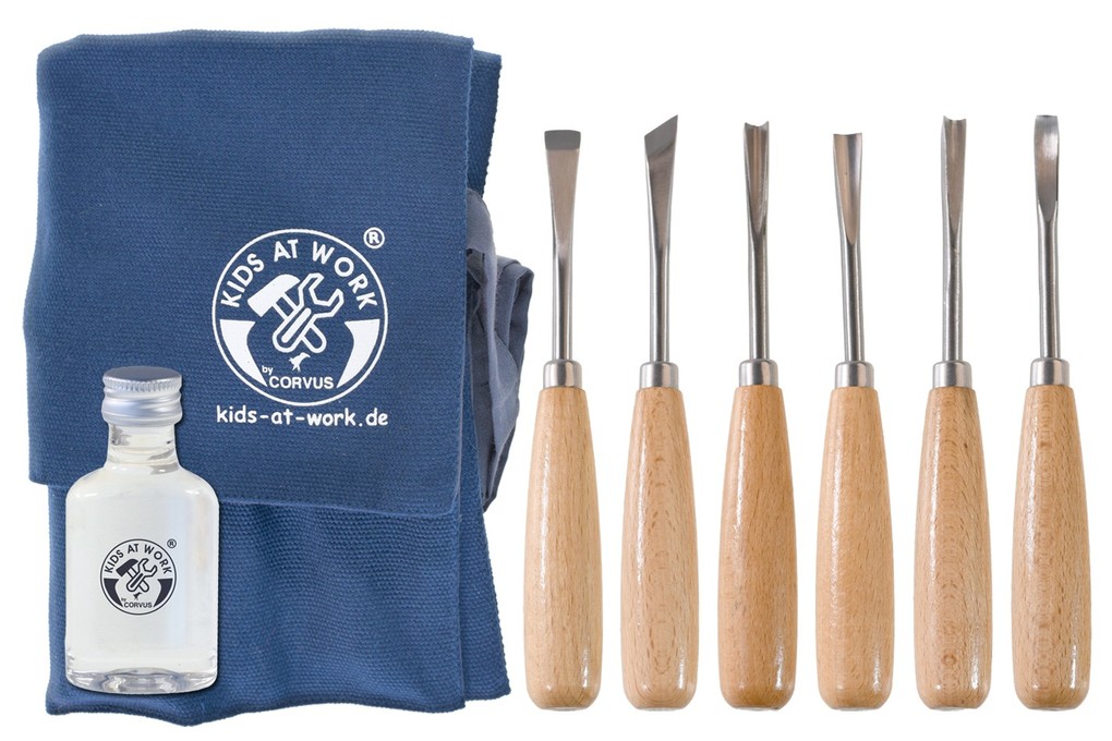 Weitere Ansicht: Schnitzwerkzeuge 6-tlg. In Rolle