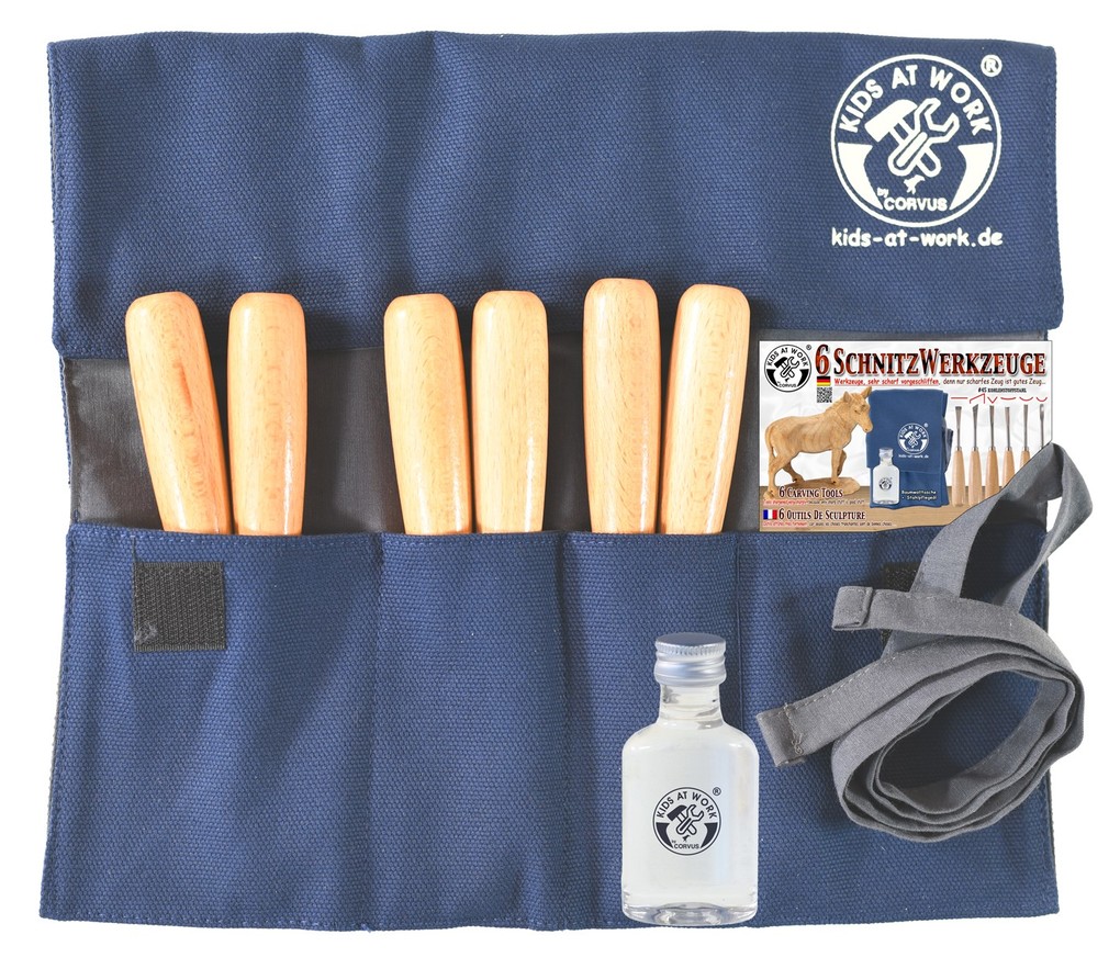 Weitere Ansicht: Schnitzwerkzeuge 6-tlg. In Rolle