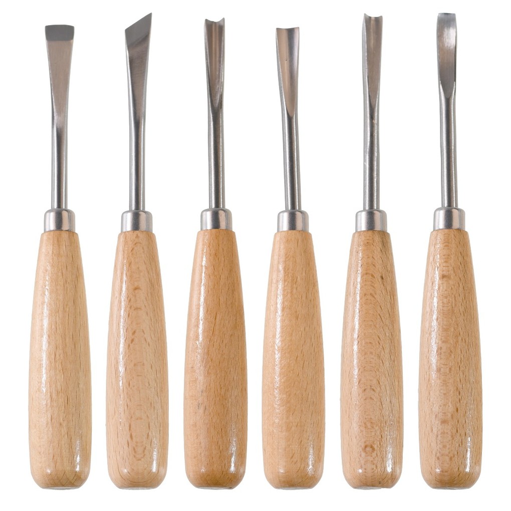 Weitere Ansicht: Schnitzwerkzeuge 6-tlg. In Rolle