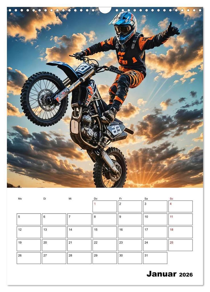 Weitere Ansicht: Vollgas und Adrenalin - Motocross-Action pur! (Wandkalender 2026 DIN A3 hoch), CALVENDO Monatskalender | Andreas Spreider, Calvendo