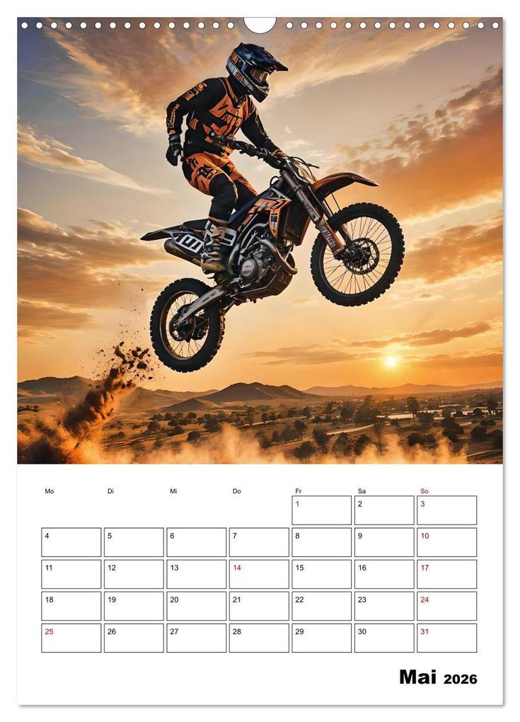 Weitere Ansicht: Vollgas und Adrenalin - Motocross-Action pur! (Wandkalender 2026 DIN A3 hoch), CALVENDO Monatskalender | Andreas Spreider, Calvendo
