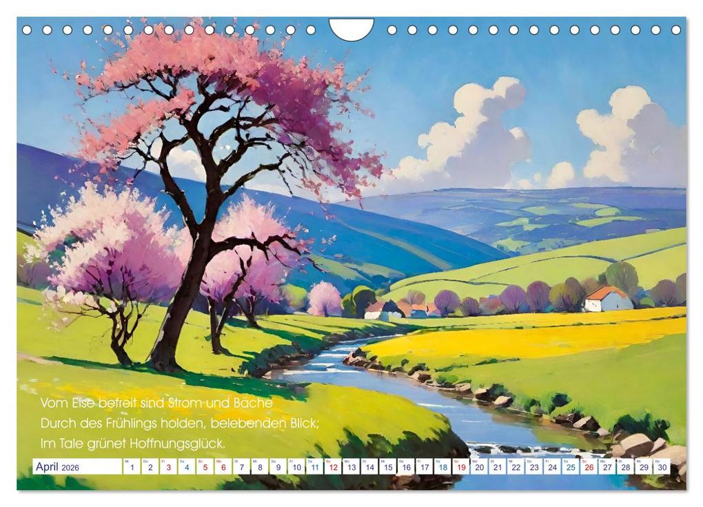 Weitere Ansicht: Johann Wolfgang von Goethe. Berühmte Zitate malerisch inszeniert (Wandkalender 2026 DIN A4 quer), CALVENDO Monatskalender | Steffani Lehmann, Calvendo