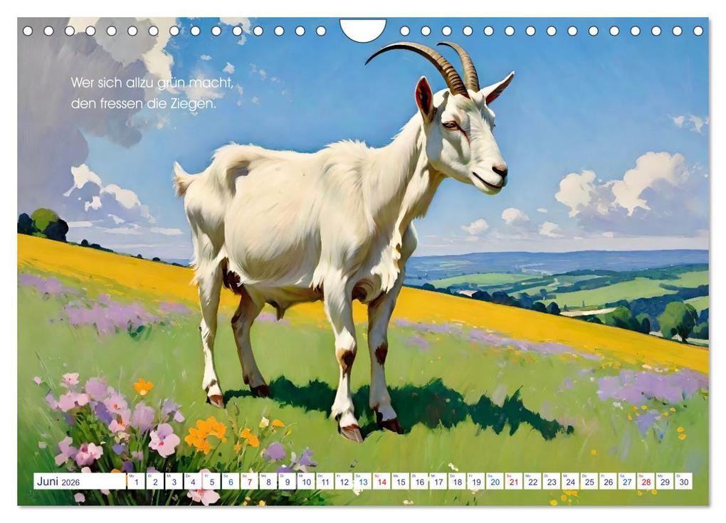 Weitere Ansicht: Johann Wolfgang von Goethe. Berühmte Zitate malerisch inszeniert (Wandkalender 2026 DIN A4 quer), CALVENDO Monatskalender | Steffani Lehmann, Calvendo