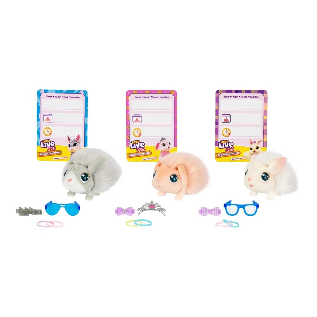 Weitere Ansicht: Moose Toys 300212 - Little Live Pets, Mama Surprise Spielset Interaktiv, Hasen-Mama mit 3 Häschen-Babys und Zubehör