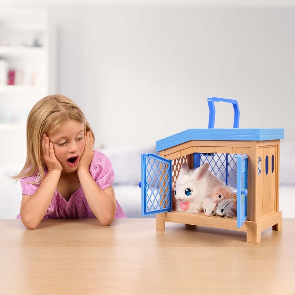 Weitere Ansicht: Moose Toys 300212 - Little Live Pets, Mama Surprise Spielset Interaktiv, Hasen-Mama mit 3 Häschen-Babys und Zubehör
