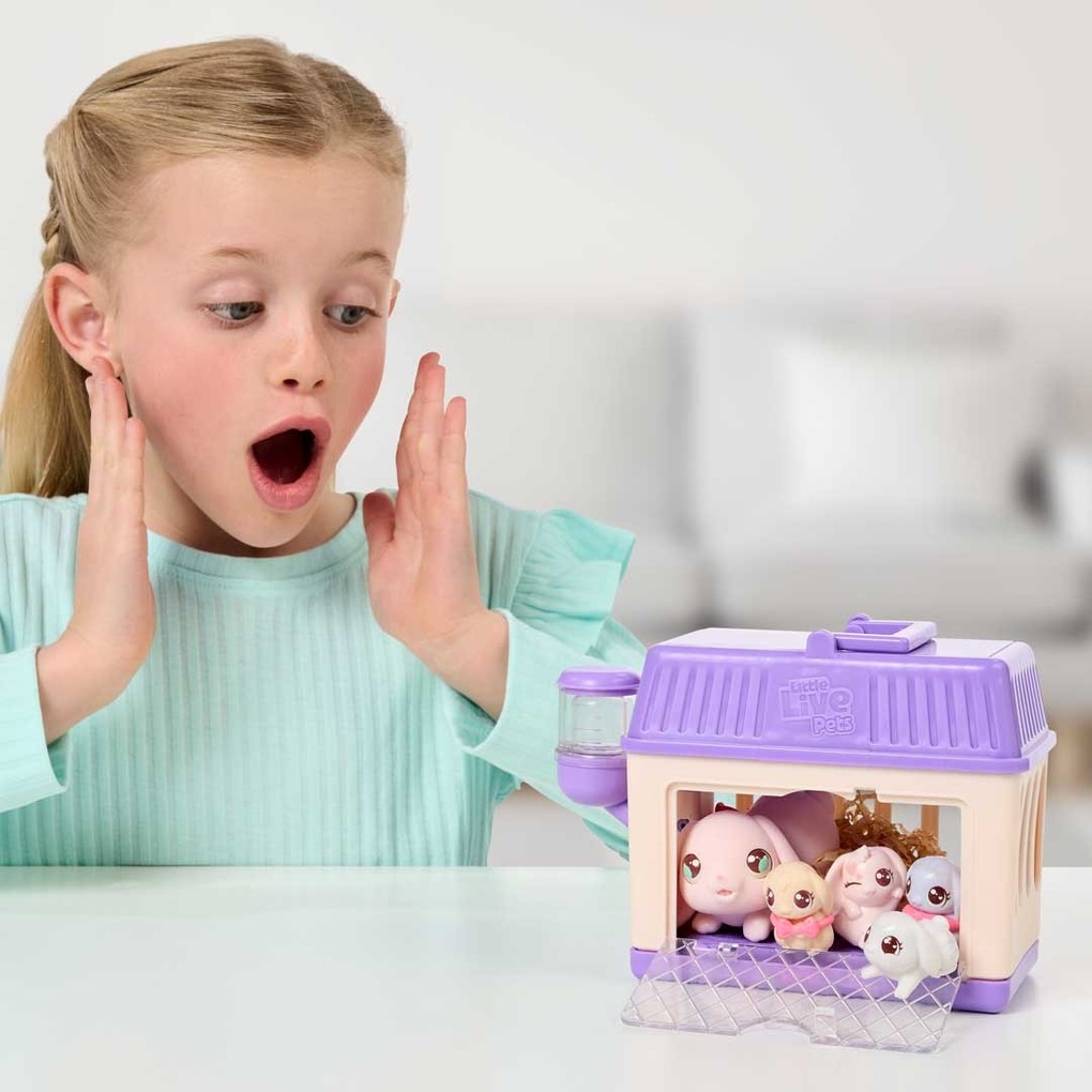 Weitere Ansicht: Moose Toys 300300 - Little Live Pets, Mama Surprise Mini Spielset Bunny, Interaktive Mini-Hasen Mama mit 4 Babys und Zubehör