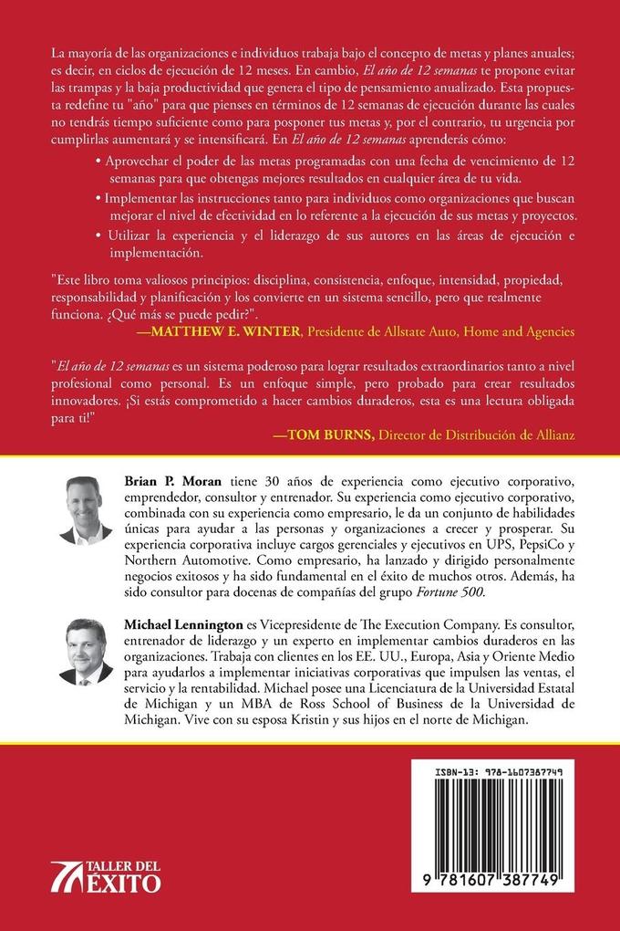 Weitere Ansicht: El año de 12 semanas | Brian P. Moran, Michael Lennington