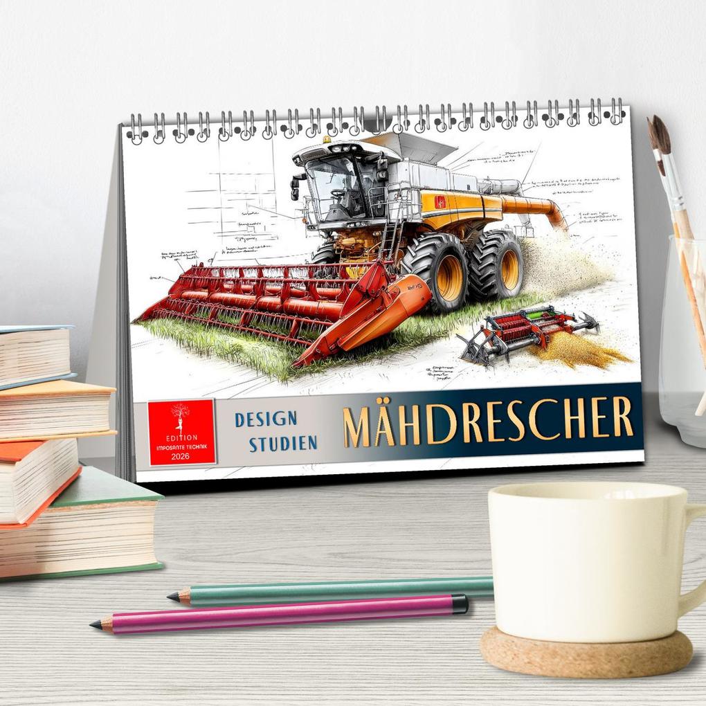 Weitere Ansicht: Mähdrescher - Design Studien (Tischkalender 2026 DIN A5 quer), CALVENDO Monatskalender | Peter Roder, Calvendo